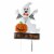 Glitzhome 32 Inch Tall Lighted Halloween Metal Ghost Yard Stake or Hanging Decor Perspective: front