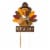 Glitzhome Thanksgiving Metal Turkey Yard Stake Decor Perspective: front