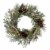 Glitzhome Flocked Pinecone & Antler Wreath with Warm White LED Lights Perspective: front