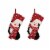 Glitzhome Two Pack 19 Inch Length Hooked Stocking, 3D Penguin Perspective: front