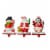 Glitzhome 6.5 Inch Tall Set of Three Resin Santa, Snowman, Penguin Stocking Holder Perspective: front