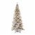 Glitzhome 7.5 Feet Flocked Layered Spruce Faux Christmas Tree with 350 Warm White Lights Perspective: front