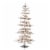 Glitzhome 7 Feet Deluxe Pre-Lit Flocked Pine Faux Christmas Tree with 400 Warm White Lights Perspective: front