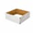 Glitzhome Washed Wood Tree Collar - White Perspective: front