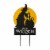 Glitzhome 30 Inch Tall Halloween Wooden & Metal Witch Yard Stake or Wall Decor Perspective: front