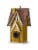 Glitzhome Outdoor Bird House Yellow 11.93 H Distressed Texture Perspective: front