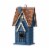 Glitzhome Outdoor Bird House Blue 11.93 H Distressed Texture Perspective: front