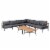 Glitzhome 9-Piece All-Weather Aluminum Patio Conversation Sets with Coffee Table Perspective: front
