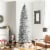 Glitzhome 9 Feet Silver Tinsel Artificial Christmas Tree Perspective: front