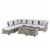 Glitzhome 9-Piece Patio Furniture Set All-Weather Gray Wicker Sectional Sofa and Table Perspective: front