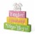 Glitzhome 12 L Easter LED Lighted Wooden Bunny Block Word Sign Perspective: front