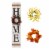 Glitzhome 8 Inch x 42 Inch Tall Wooden Home Porch Sign with 3 Changeable Wreaths - White Perspective: front