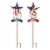 Glitzhome Set of 2 42 H Patriotic/Americana Star Yard Stake Perspective: front