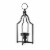 Glitzhome 16.5 Inch Tall Black Metal Lantern Frame Modern Farmhouse Decor Perspective: front