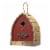 Glitzhome 8.5 H Washed Red Distressed Solid Wood Birdhouse Perspective: front