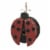 Glitzhome 11.5 H Distressed Solid Wood Ladybug Birdhouse Perspective: front