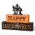 Glitzhome 9.5 Inch Length Happy Halloween Wooden Haunted House Block Sign Perspective: front