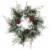 Glitzhome 24 Inch Diameter Frosted Ornament, Berry & Pinecone Wreath Perspective: front
