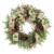Glitzhome 24 Inch Diameter Cypress Leaves Pinecone With Bowknot Ribbon Wreath Perspective: front