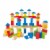 Hape Kid's Toddler 100 Piece Stacking Build Up and Away Wooden Blocks Toy Set Perspective: front