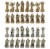 Bronze and Silver Finish Greek / Roman Gods Pantheon Chessmen Set Chess Pieces Perspective: front