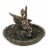 Baphomet Goat Head Ritual Altar Bronze Finish Backflow Incense Burner 5 Inches Perspective: front