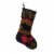 Glitzhome 19 Inch Length Plaid Stocking with Rug Hooked Bear Perspective: front