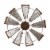 Glitzhome Rustic Farmhouse Round Metal Windmill Wall Decor, Country Farm Home Decoration Perspective: front