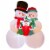 Glitzhome Lighted Inflatable Snowman Family Christmas Decor Perspective: front