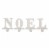 Glitzhome 5.91 Inch Tall Wooden/Metal NOEL Stocking Holder Set Perspective: front