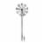 69.41''H Farmhouse Metal Galvanized Wind Spinner Yard Stake or Wall décor Perspective: front