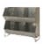 Glitzhome 24 Inch Farmhouse Galvanized Storage Shelf with 6 Bins Perspective: front