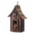 Glitzhome Hanging Distressed Solid Wood Birdhouse Perspective: front
