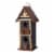 Glitzhome Solid Wood & Metal Rustic Style Birdhouse Perspective: front