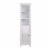 Glitzhome 65.55 Inch White Bathroom Free Standing Cabinet with 3-Shelf and 1 Shutter Door Perspective: front
