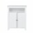 Glitzhome 32 Inch Tall Wood Floor Storage Cabinet with 2 Shutter Doors, White Perspective: front