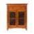 Glitzhome 32 Inch Tall Wooden Shelved Floor Storage Cabinet with 1 Drawer and Double Doors Perspective: front