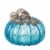 Glitzhome 5.95 Inch Diameter Blue Small Glass Pumpkin Perspective: front