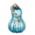 Glitzhome 8.5 Inch Tall Blue Glass Gourd Perspective: front