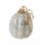 Glitzhome 5.95 Inch Tall Gray Marble Tall Glass Pumpkin Perspective: front