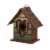 Glitzhome 8.66 H Heart Design Wooden Bird House, Distressed Textured Perspective: front