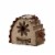 Glitzhome 7.09 L Semicircle Wooden Garden Bird House, Distressed Textured Perspective: front