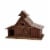 Glitzhome Extra-Large Rustic Wood Barn Birdhouse Perspective: front