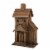 Glitzhome Extra-Large Rustic Natural Wood & Metal Birdhouse Perspective: front