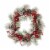 Glitzhome 24 Inch Diameter Flocked Pinecone & Ornament Wreath Perspective: front