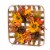 Glitzhome Bamboo Tobacco Basket with Sunflower Wreath Perspective: front