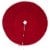 Glitzhome Knitted Polyester Farmhouses Christmas Tree Skirt - Red Perspective: front