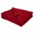 Glitzhome Knitted Chenille Fabric Throw Blanket - Red Perspective: front