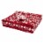 Glitzhome Knitted Snowflake Polyester Throw Blanket - Red/White Perspective: front