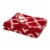 Glitzhome Reversible Knitted Nylon Eyelash Yarn Throw Blanket - Red/White Perspective: front